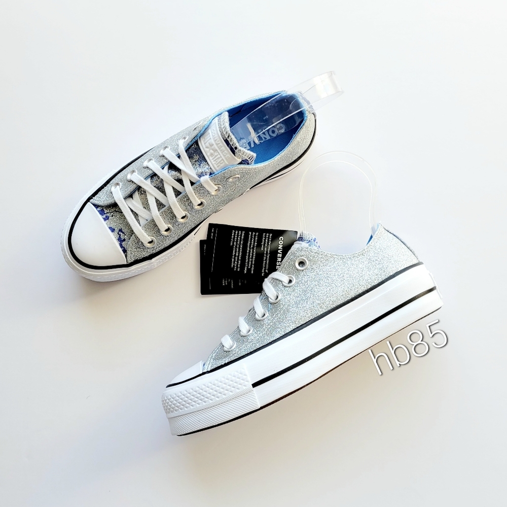Converse CTAS Lift Ox Silver University Blue White Women's 5